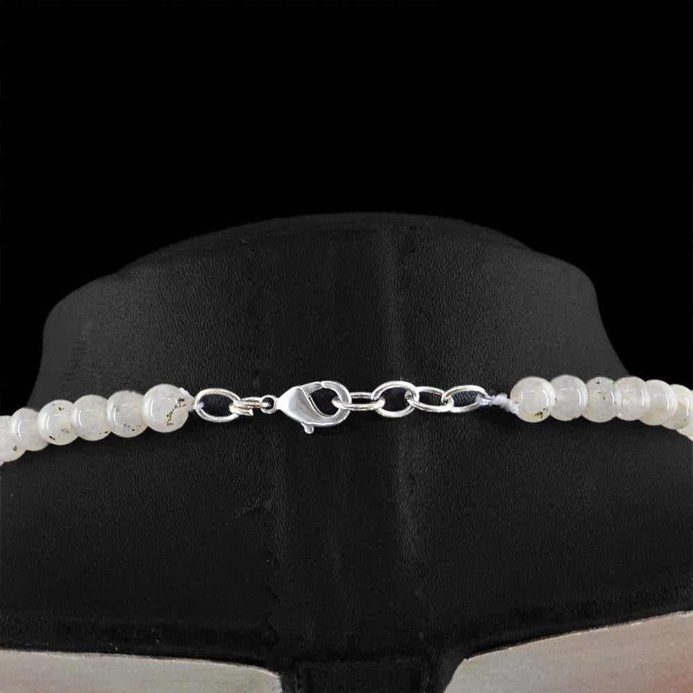 gemsmore:Natural Rutile Quartz Necklace Untreated 20 Inches Long Round Shape Beads