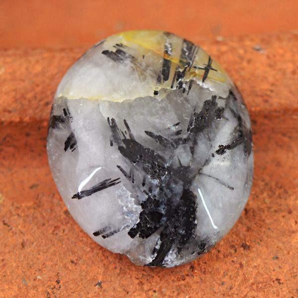 gemsmore:Natural Rutile Quartz Oval Shape Loose Gemstone