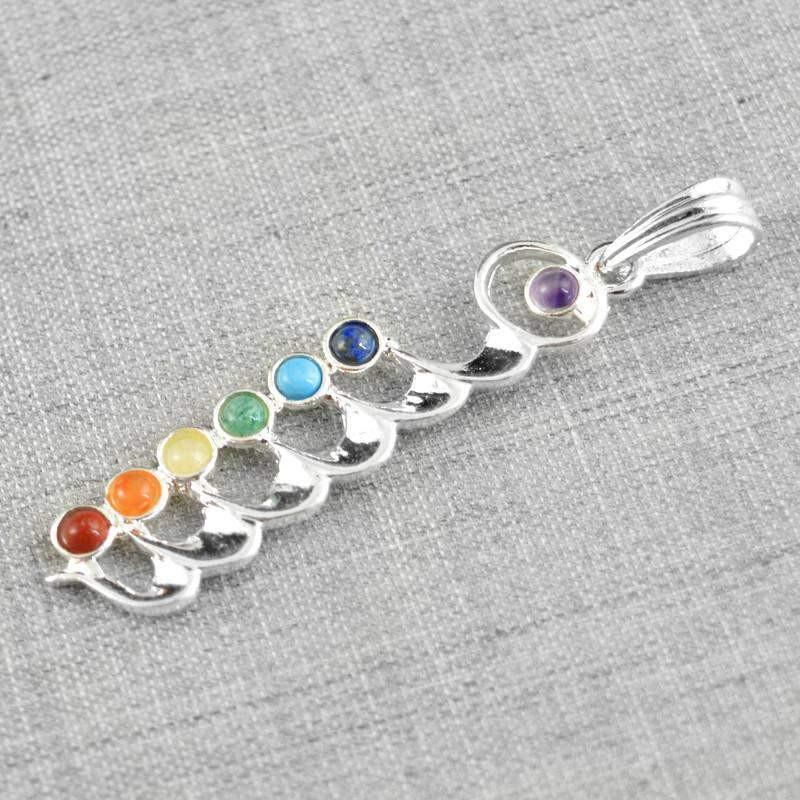 gemsmore:Natural Seven Chakra Healing Pendant