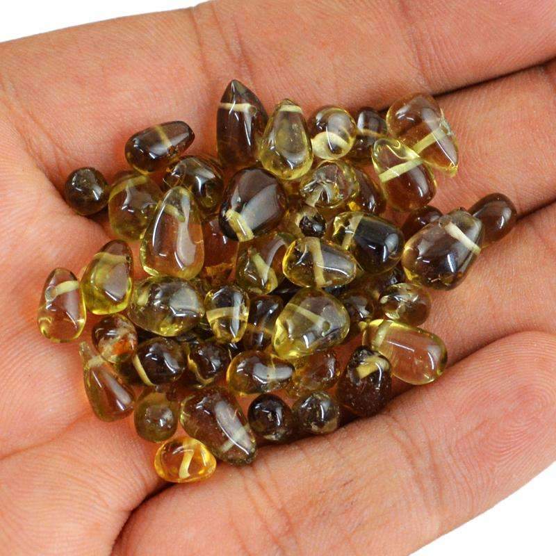 gemsmore:Natural Smoky Quartz Beads Lot - Drilled