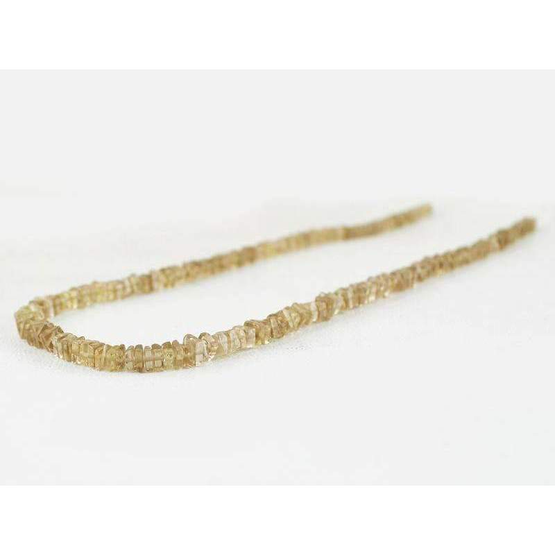 gemsmore:Natural Smoky Quartz Drilled Beads Strand