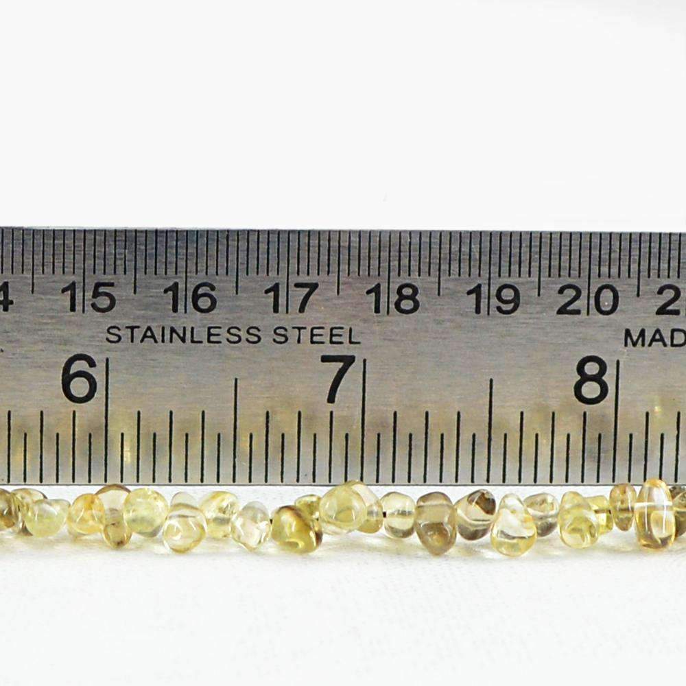 gemsmore:Natural Smoky Quartz Drilled Tear Drop Beads Strand
