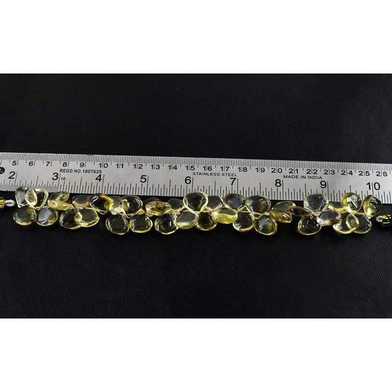 gemsmore:Natural Smoky Quartz Untreated Drilled Beads Strand