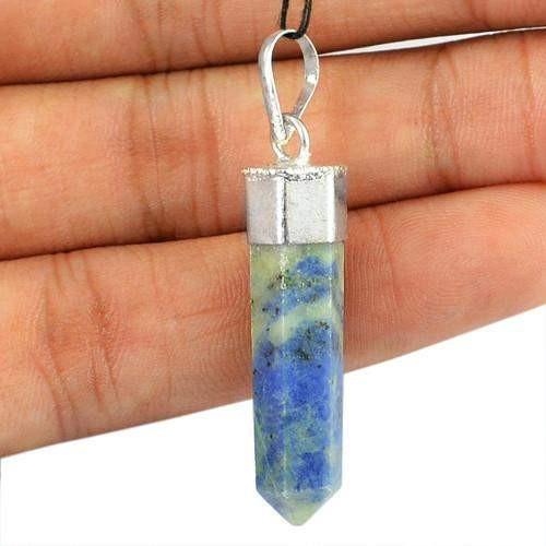 gemsmore:Natural Sodalite Healing Point Pendant