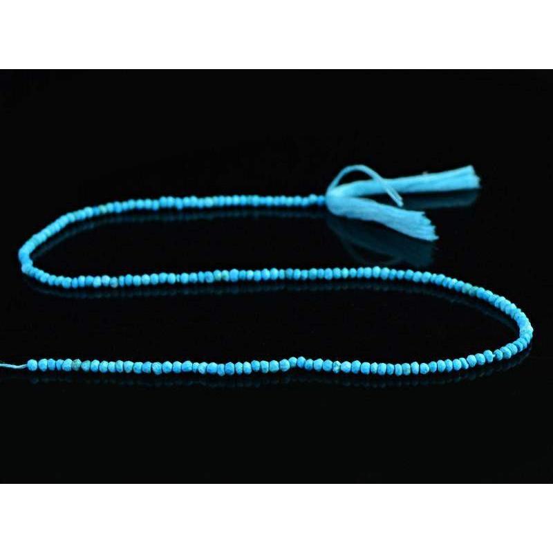 gemsmore:Natural Turquoise Drilled Beads Strand