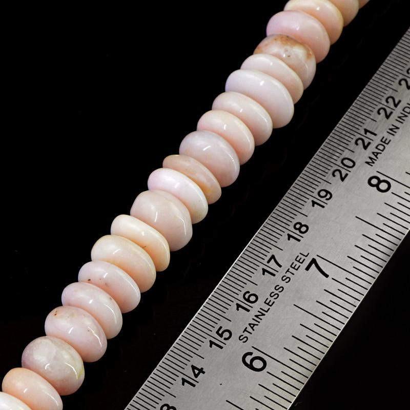 gemsmore:Natural Unheated Drilled Pink Australian Opal Beads Strand