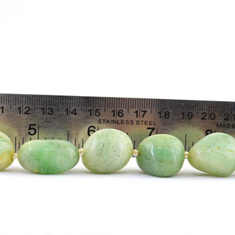 gemsmore:Natural Unheated Green Aventurine Beads Strand