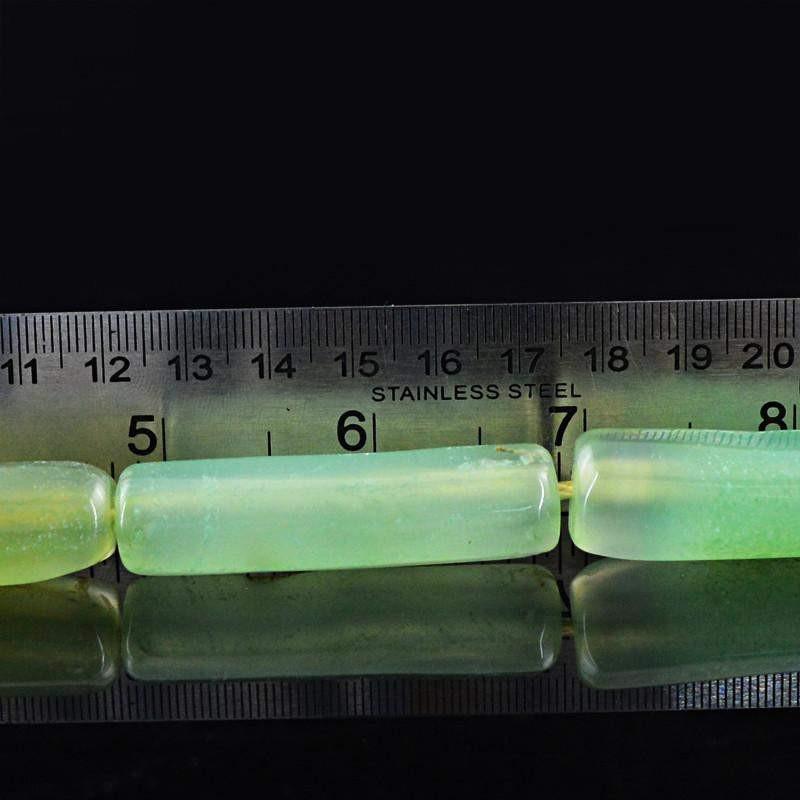gemsmore:Natural Unheated Green Onyx Beads Strand