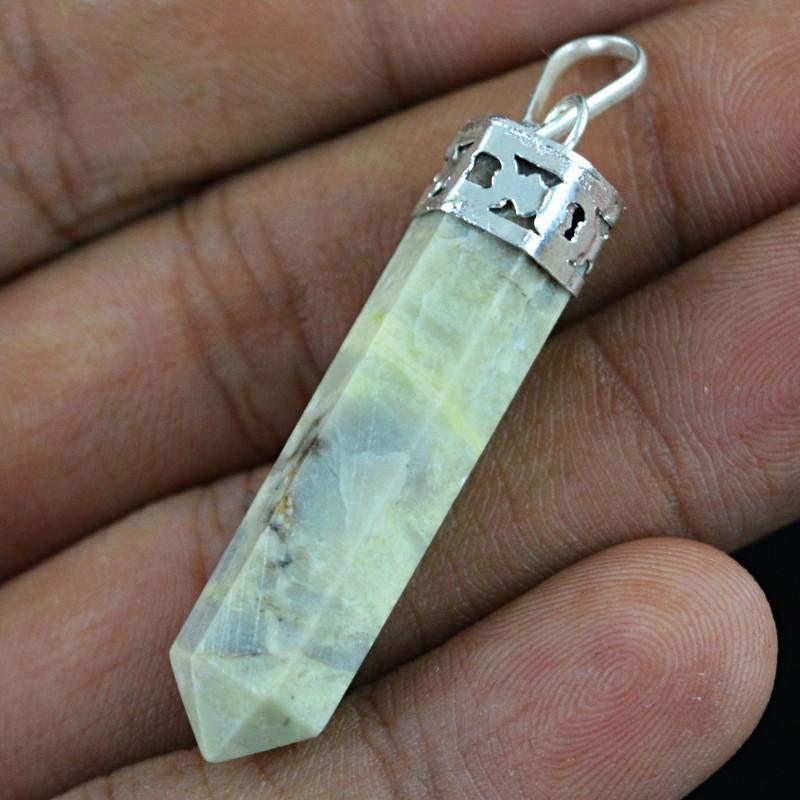 gemsmore:Natural Unheated Jasper Healing Point Pendant