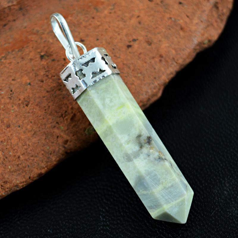 gemsmore:Natural Unheated Jasper Healing Point Pendant
