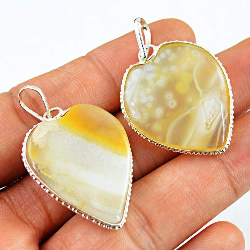 gemsmore:Natural Untreated Agate Pendant Lot