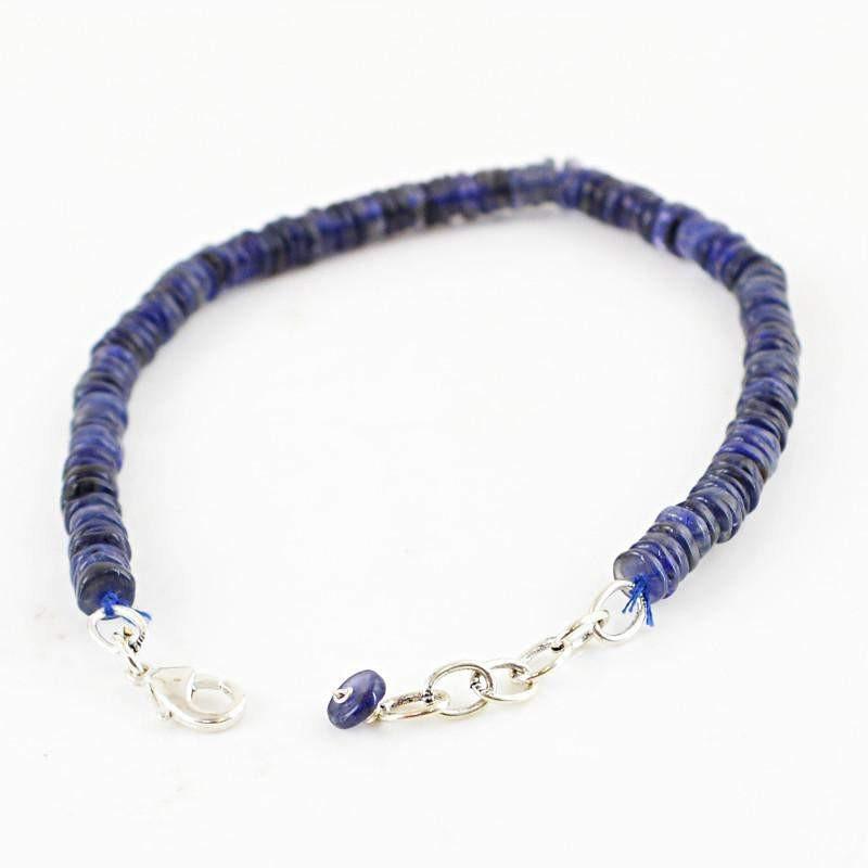 gemsmore:Natural Untreated Blue Tanzanite Bracelet Round Shape Beads
