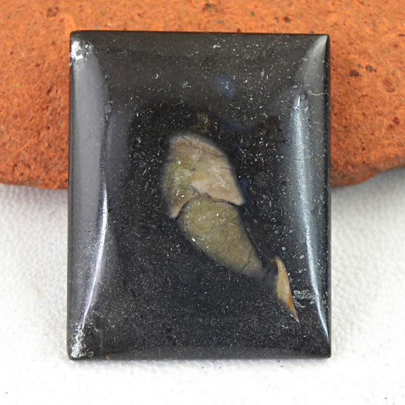 gemsmore:Natural Untreated Galaxy Jasper Rectangular Shape Gemstone