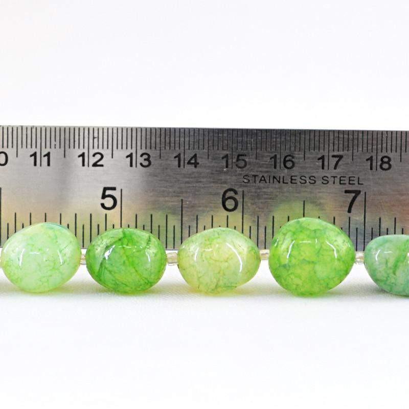 gemsmore:Natural Untreated Green Onyx Beads Strand
