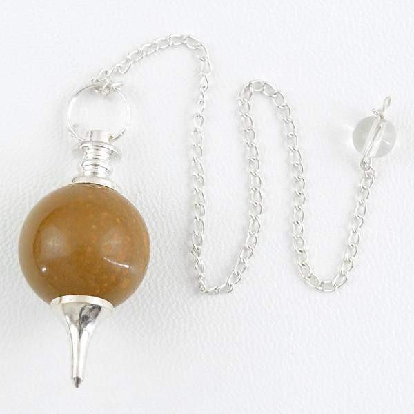 gemsmore:Natural Untreated Jasper Meditation Healing Pendulum