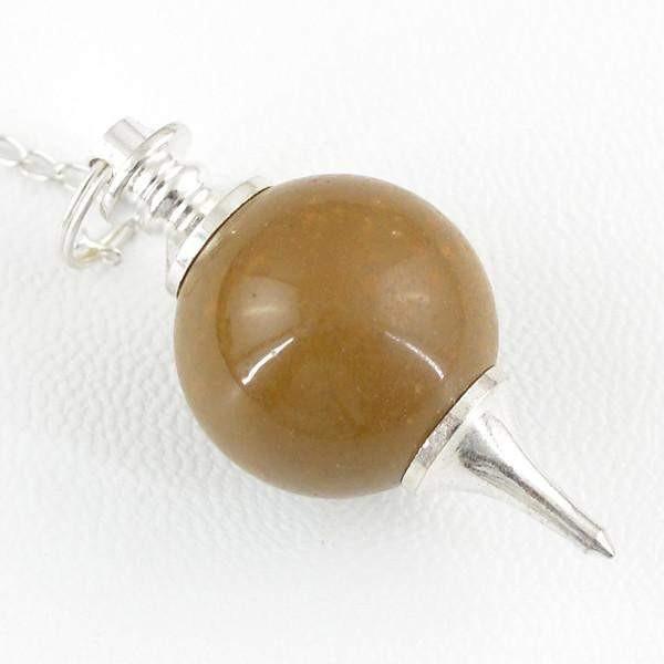 gemsmore:Natural Untreated Jasper Meditation Healing Pendulum