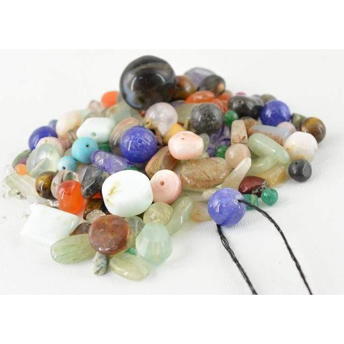 gemsmore:Natural Untreated Mix Gemstone Drilled Beads Lot