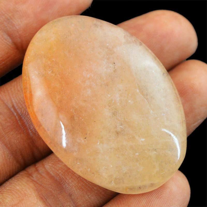 gemsmore:Natural Untreated Orange Aventurine Oval Shape Gemstone