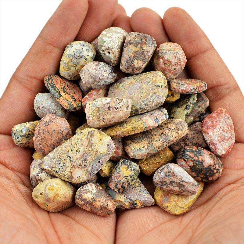 gemsmore:Natural Untreated Poppy Jasper Beads Lot - Drilled