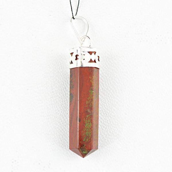 gemsmore:Natural Untreated Red Mookaite Reiki Healing Point Pendant