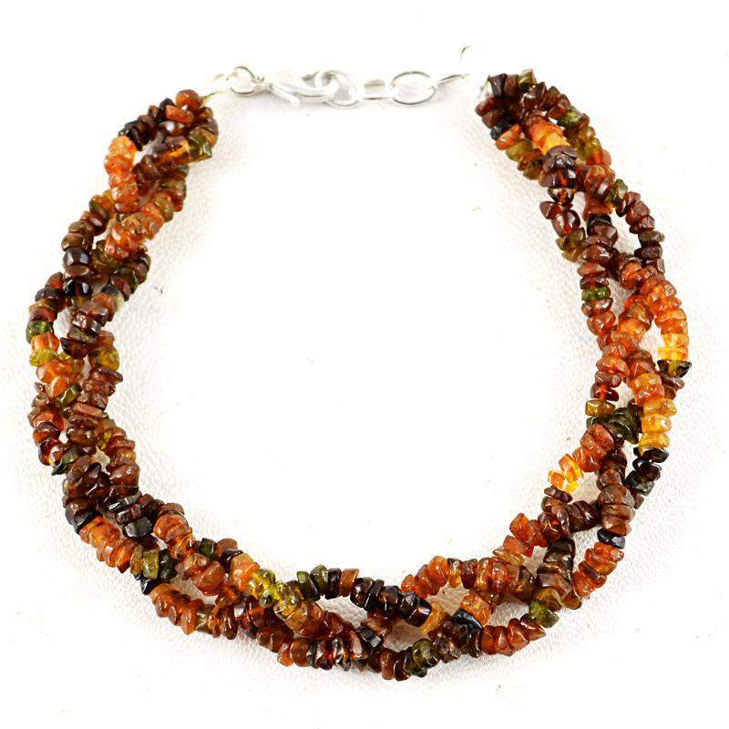 gemsmore:Natural Watermelon Tourmaline Bracelet Faceted Beads