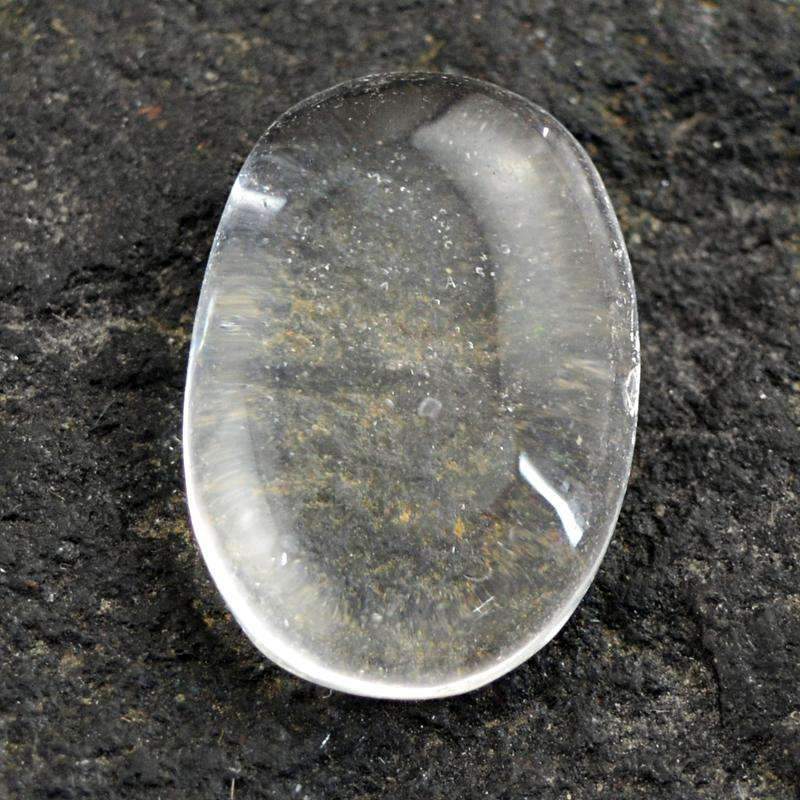 gemsmore:Natural White Quartz Gemstone Untreated Oval Shape