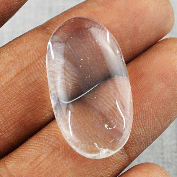 gemsmore:Natural White Quartz Oval Shape Loose Gemstone