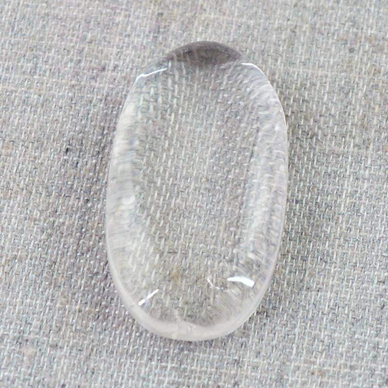 gemsmore:Natural White Quartz Oval Shape Loose Gemstone