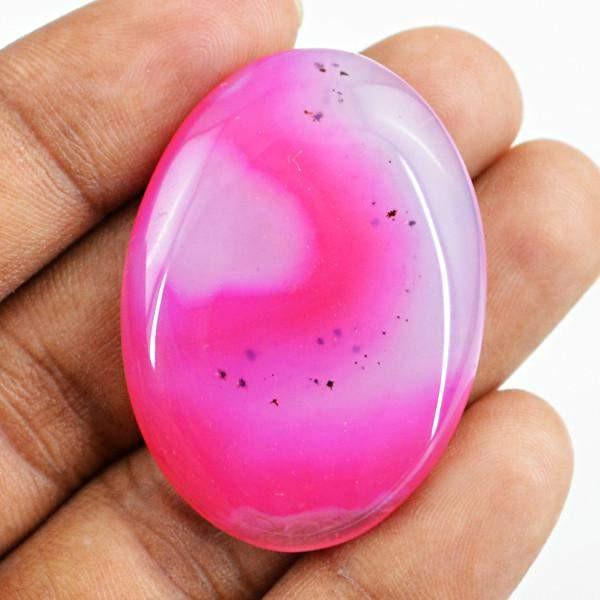 gemsmore:Natural Worry Stone Onyx Oval Shape Untreated Loose Gemstone