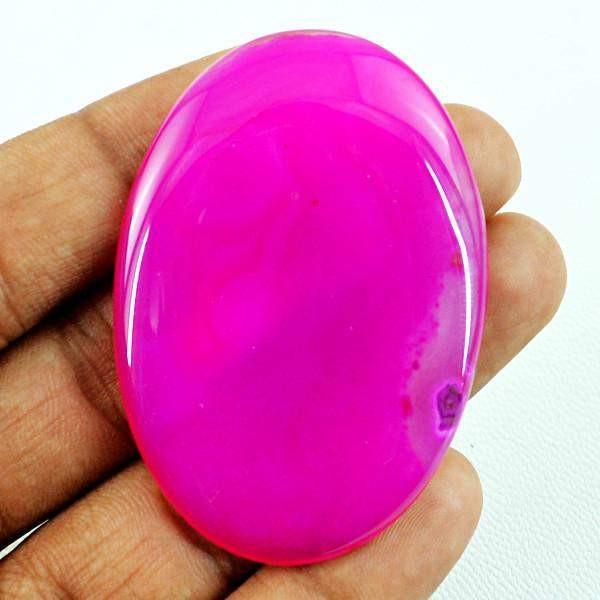 gemsmore:Natural Worry Stone Pink Onyx Oval Shape Gemstone