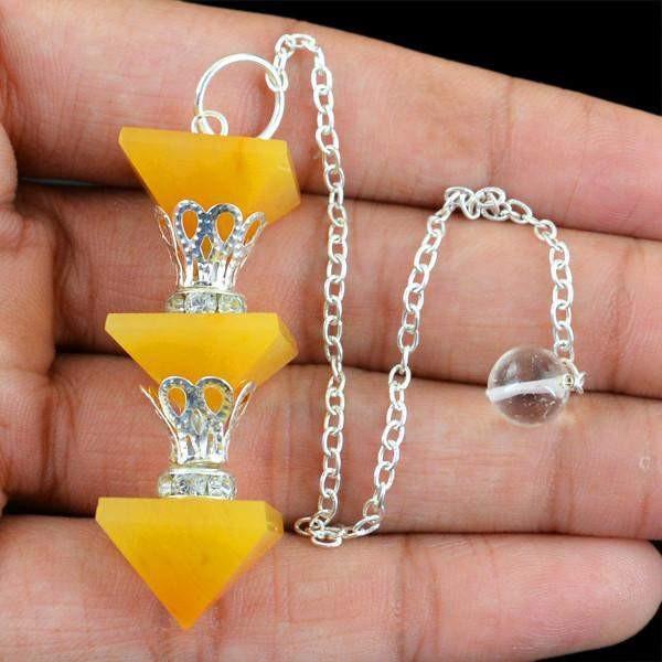gemsmore:Natural Yellow Aventturine Healing Pyramid