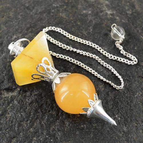 gemsmore:Natural Yellow Aventurine AAA Attractive Pendulum
