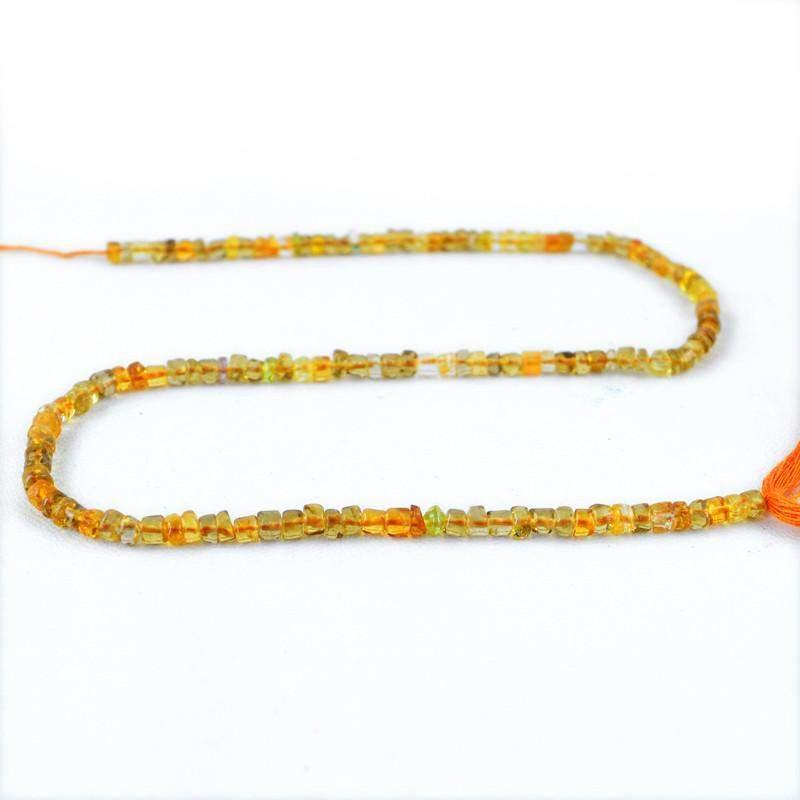 gemsmore:Natural Yellow Citrine Round Beads Strand