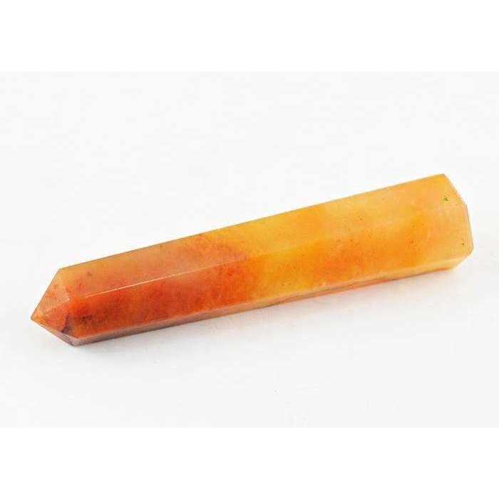 gemsmore:Orange Aventurine Hand Carved Reiki Healing Point