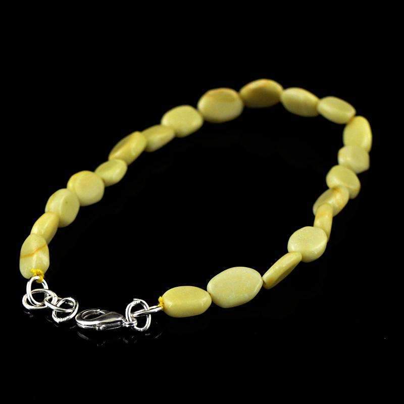 gemsmore:Oval Shape Jasper Bracelet Natural Unheated Beads