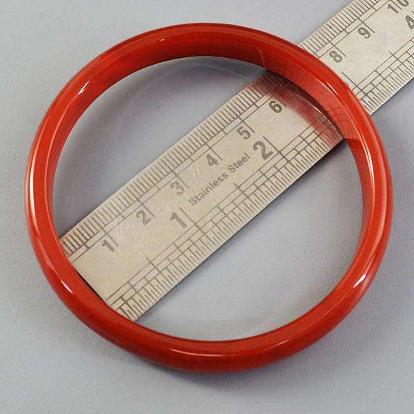 gemsmore:Party Wear Red Onyx Carved Bangle