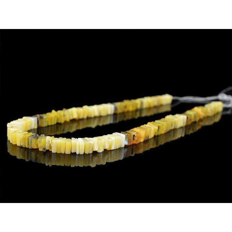 gemsmore:Peruvian Opal Beads Strand Natural Untreated Drilled