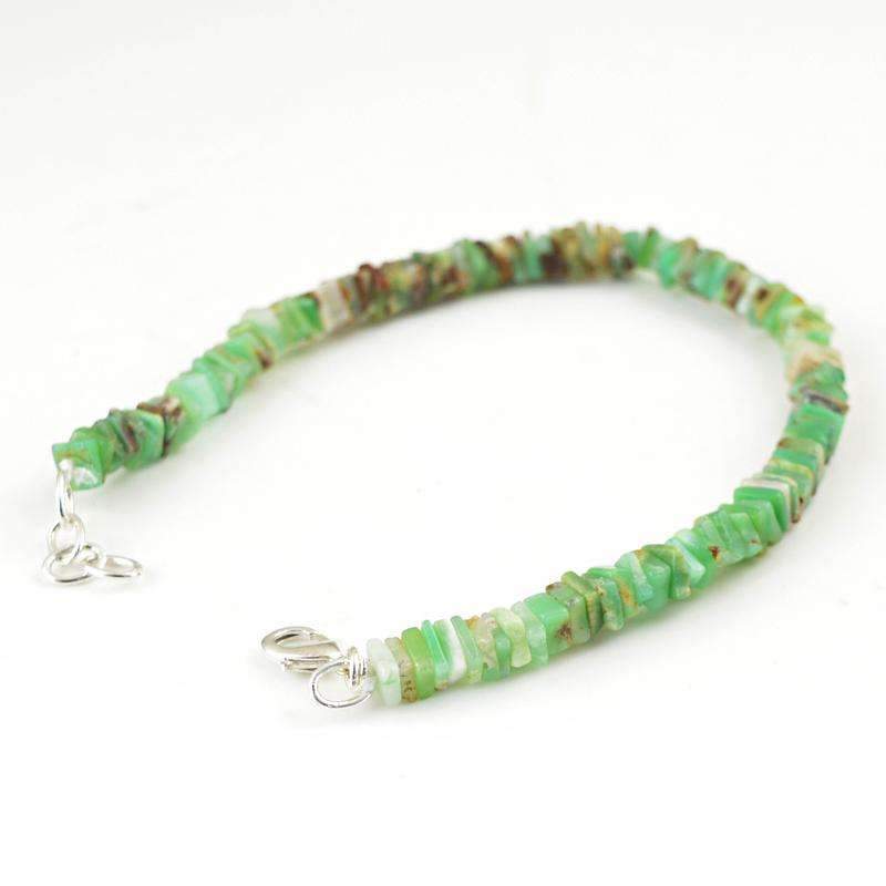 gemsmore:Peruvian Opal Bracelet Natural Untreated Beads