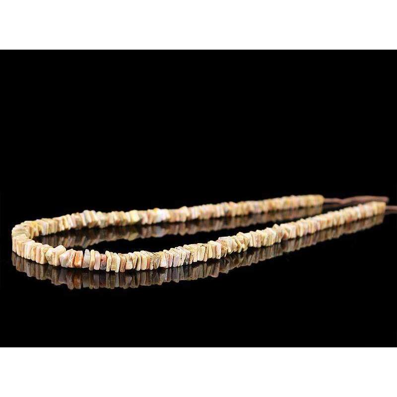 gemsmore:Pink Australian Opal Drilled Beads Strand Natural Untreated