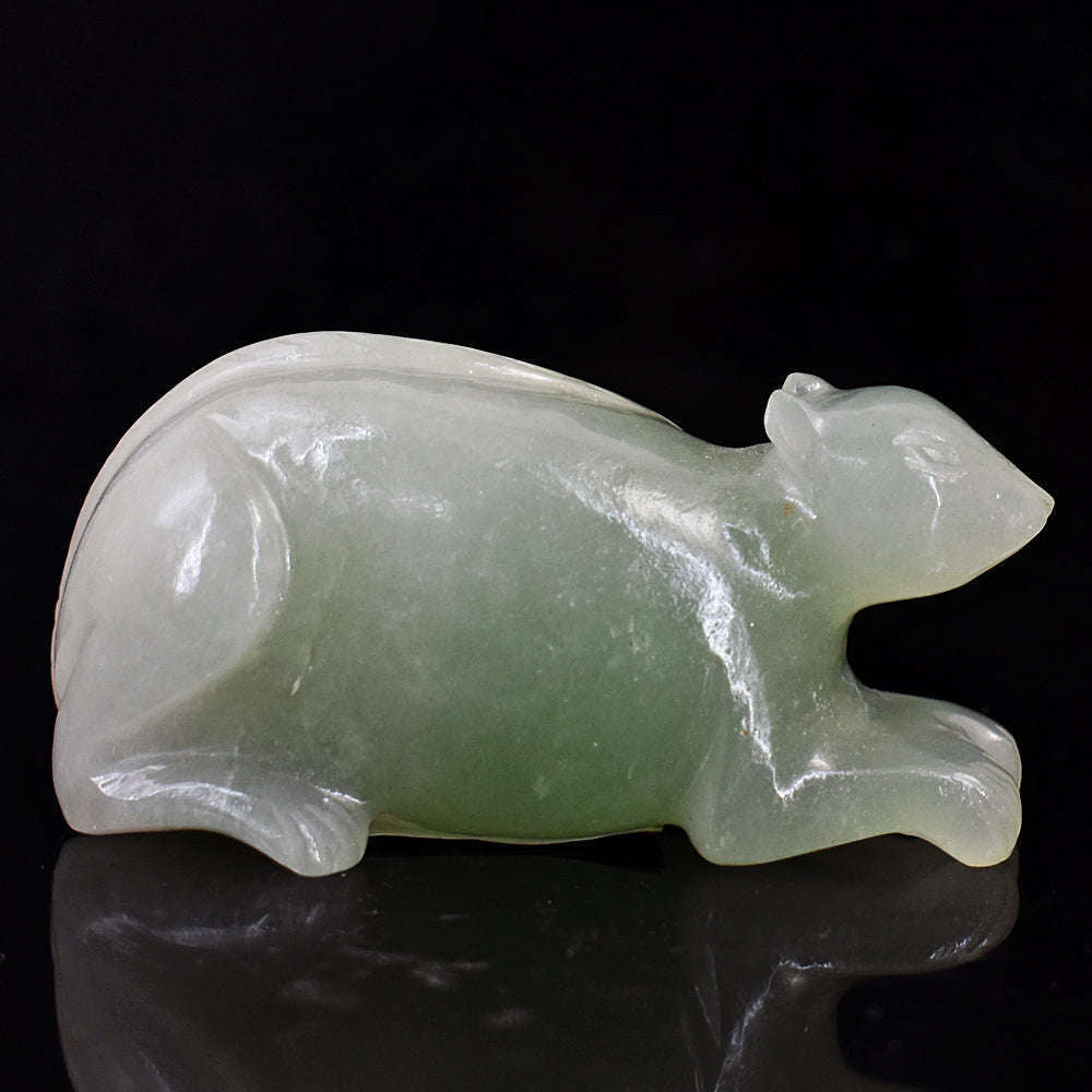 gemsmore:Premium Aventurine Hand Carved Mouse