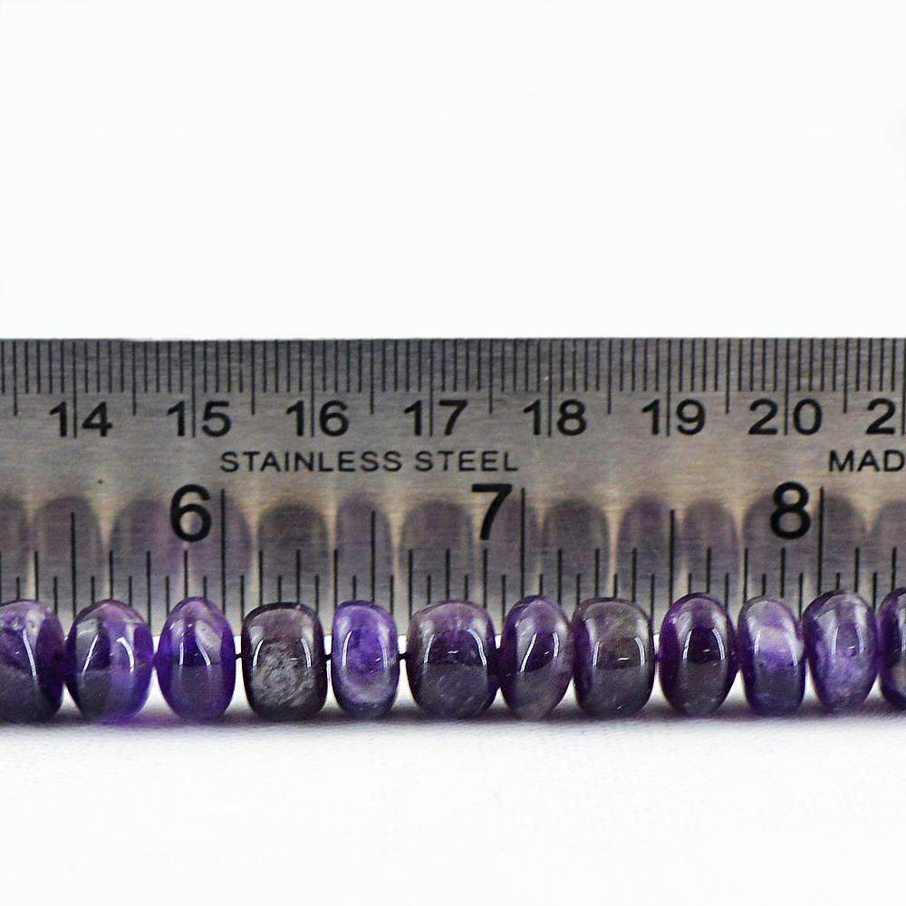 gemsmore:Purple Amethyst Beads Strand Natural Round Shape Drilled