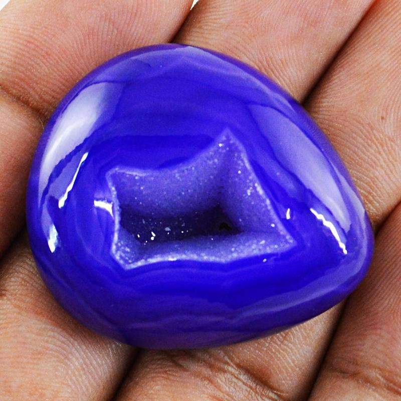 gemsmore:Purple Druzy Onyx Gemstone - Natural Pear Shape