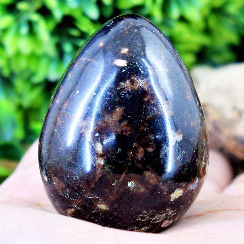 gemsmore:Red Garnet Carved Reiki Healing Egg