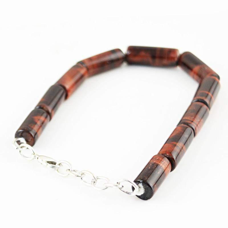 gemsmore:Red Power Tiger Eye Bracelet Natural Beads