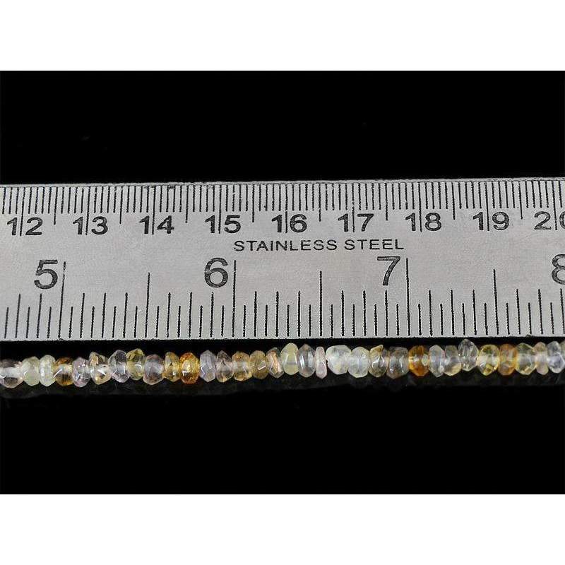 gemsmore:Round Shape Ametrine Beads Strand Natural Faceted Drilled