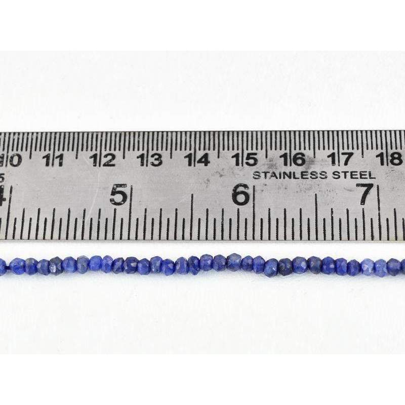 gemsmore:Round Shape Blue Tanzanite Beads Strand Natural Faceted Drilled