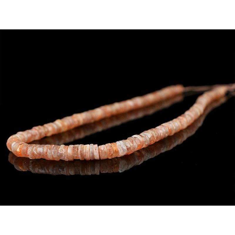 gemsmore:Round Shape Moonstone Beads Strand - Natural Drilled