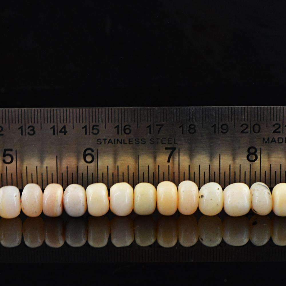 gemsmore:Round Shape Pink Australian Opal Beads Strand Natural Drilled