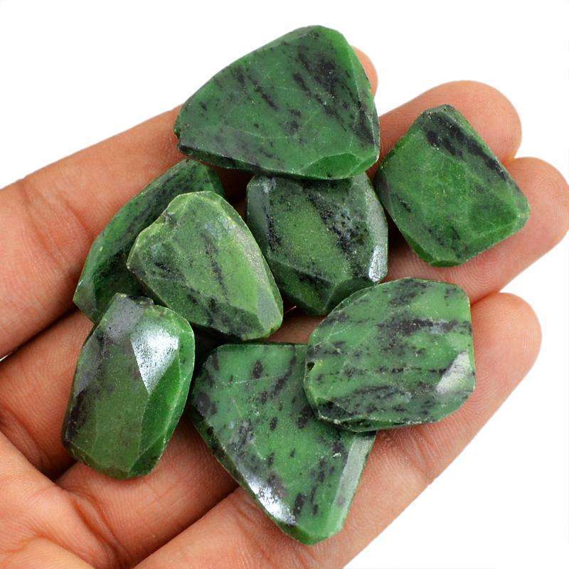 gemsmore:Ruby Ziosite Beads Lot Natural Faceted Drilled