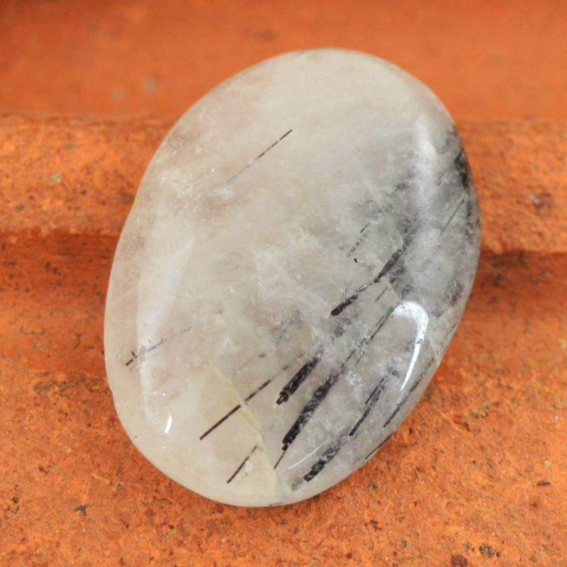 gemsmore:Rutile Quartz Natural Oval Shape Loose Gemstone